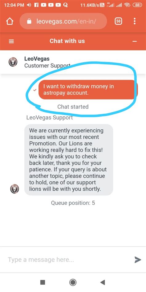 LeoVegas account was closed after withdrawal request